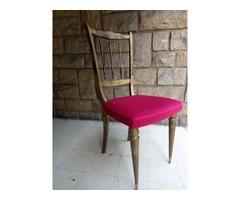 CHAISE VINTAGE ROSE ET OR